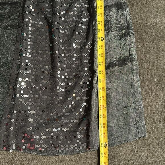 ❤️Last Chance Ann Taylor gray sleeveless sequined evening dress size 8 - Picture 14 of 14